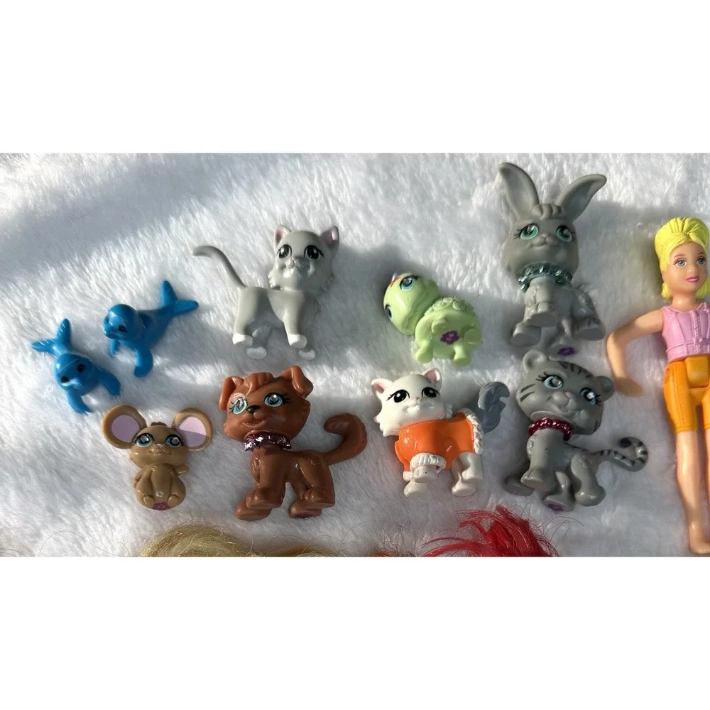Polly Pocket Y2K 2000s Lot Dolls Rubber Clothing Accessories 125+ Pieces Vintage